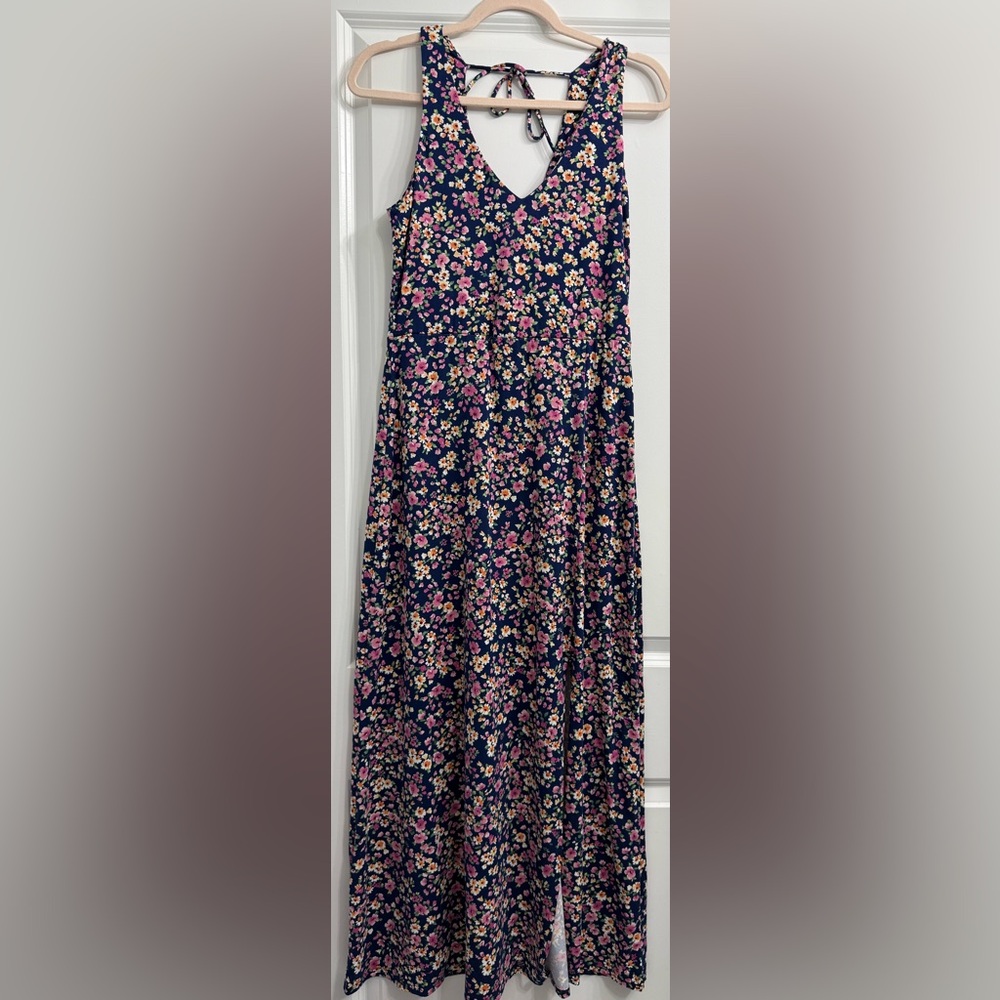 Nine Britton Navy Floral Maxi Skirt